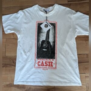 NWT! Daydreamer Evereve Johnny Cash 100% Cotton Band T-shirt NEW Oversized Sz M